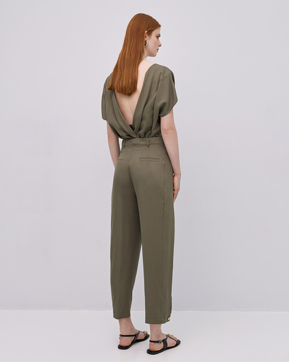 Pantaloni Larghi a Vita Alta
