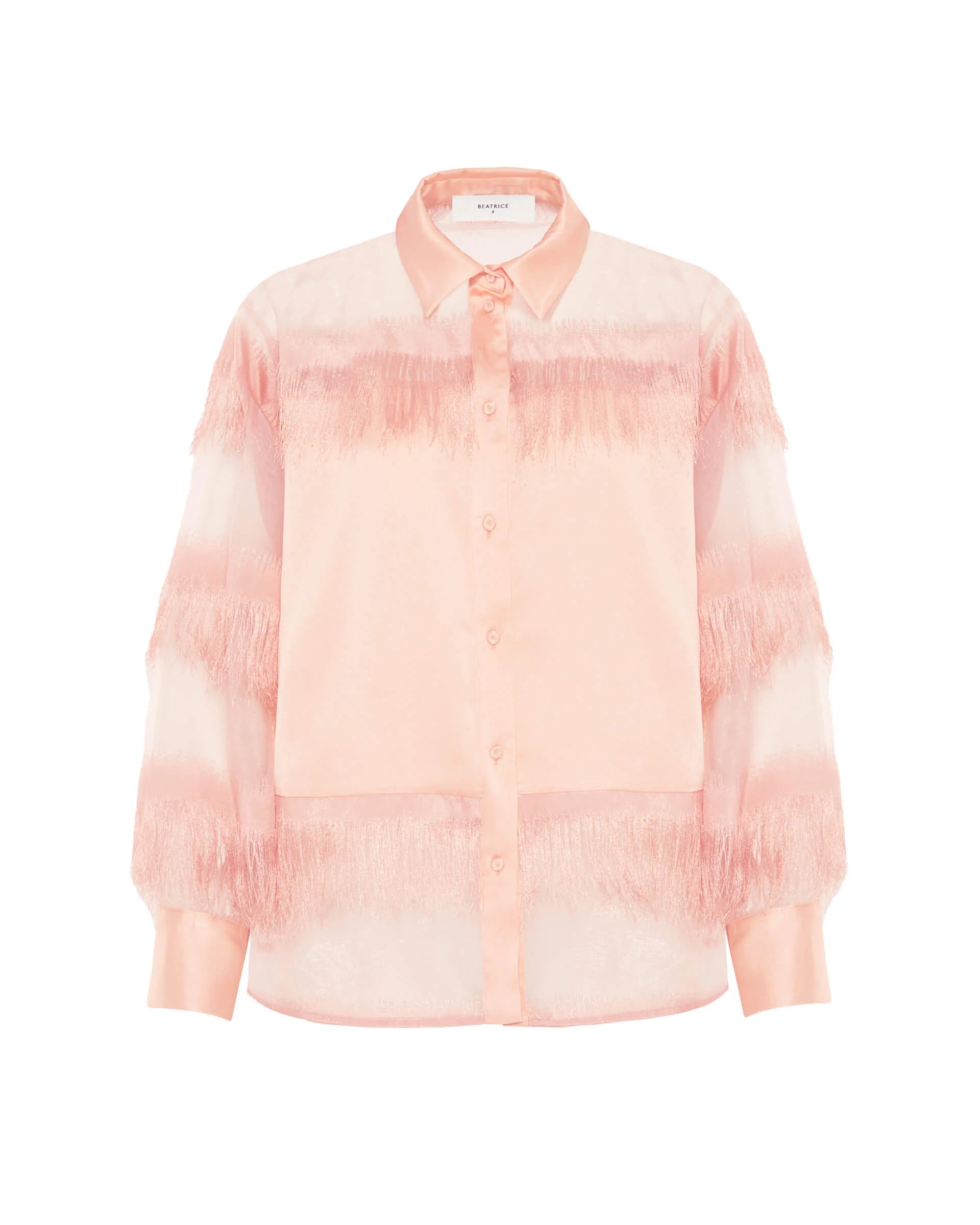 Camicia Semitrasparente con Frange