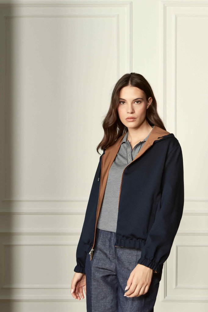 Giubbino Corto Reversibile Cotone e Nylon