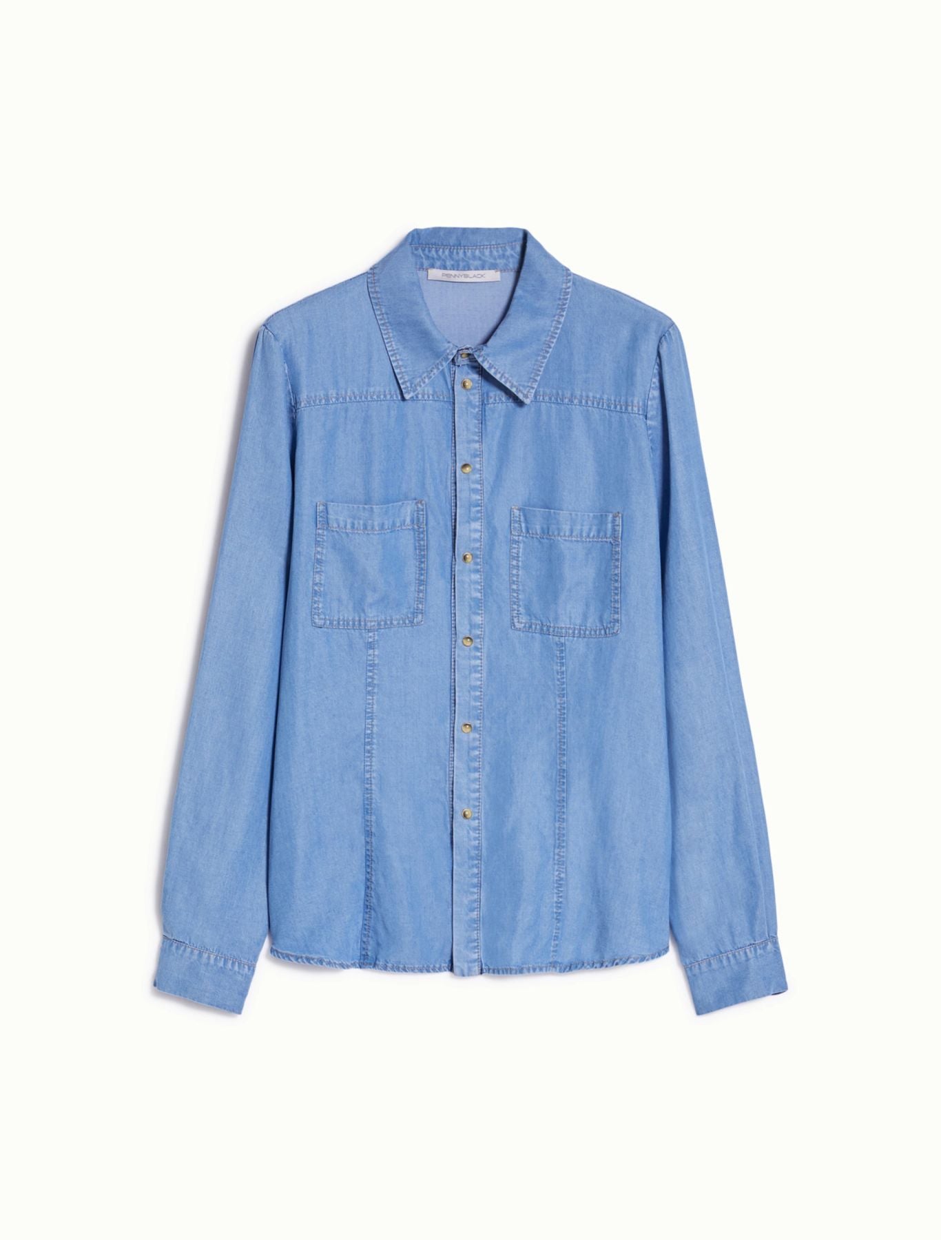 Camicia in denim fluido