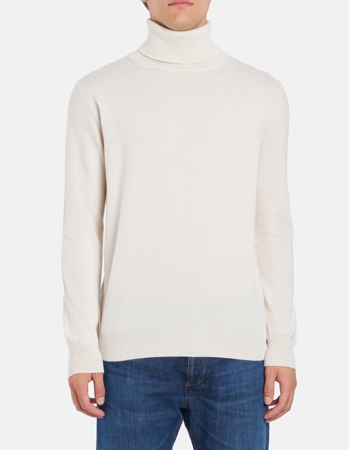 Maglia Dolcevita Regular In Cashmere e Seta