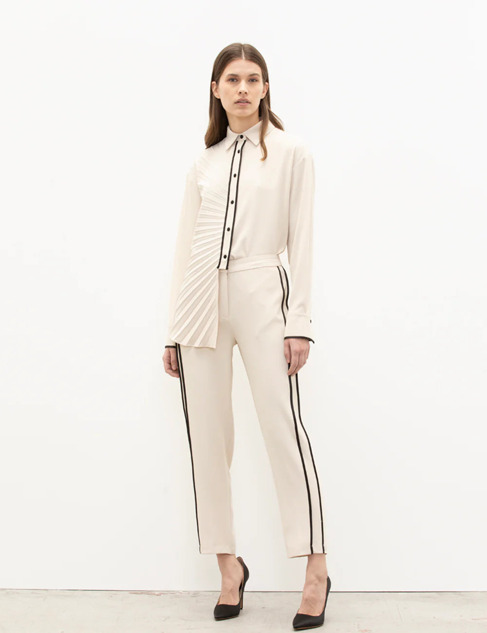 Camicia con plissettatura