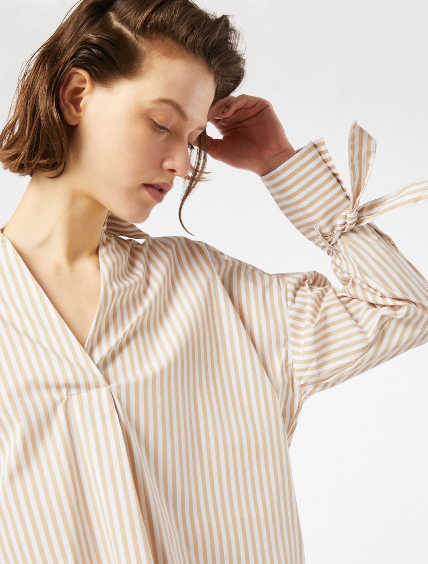 Blusa oversize in popeline