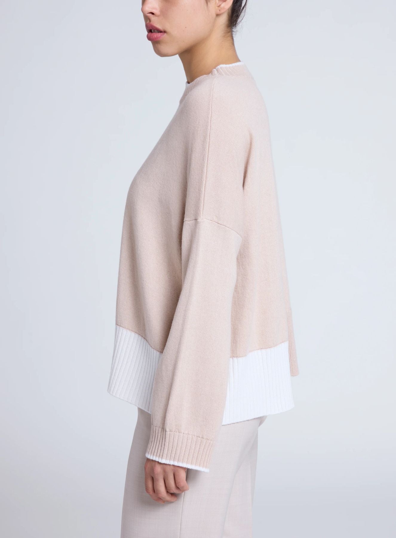 Maglia Con Contrasti Bi-Color