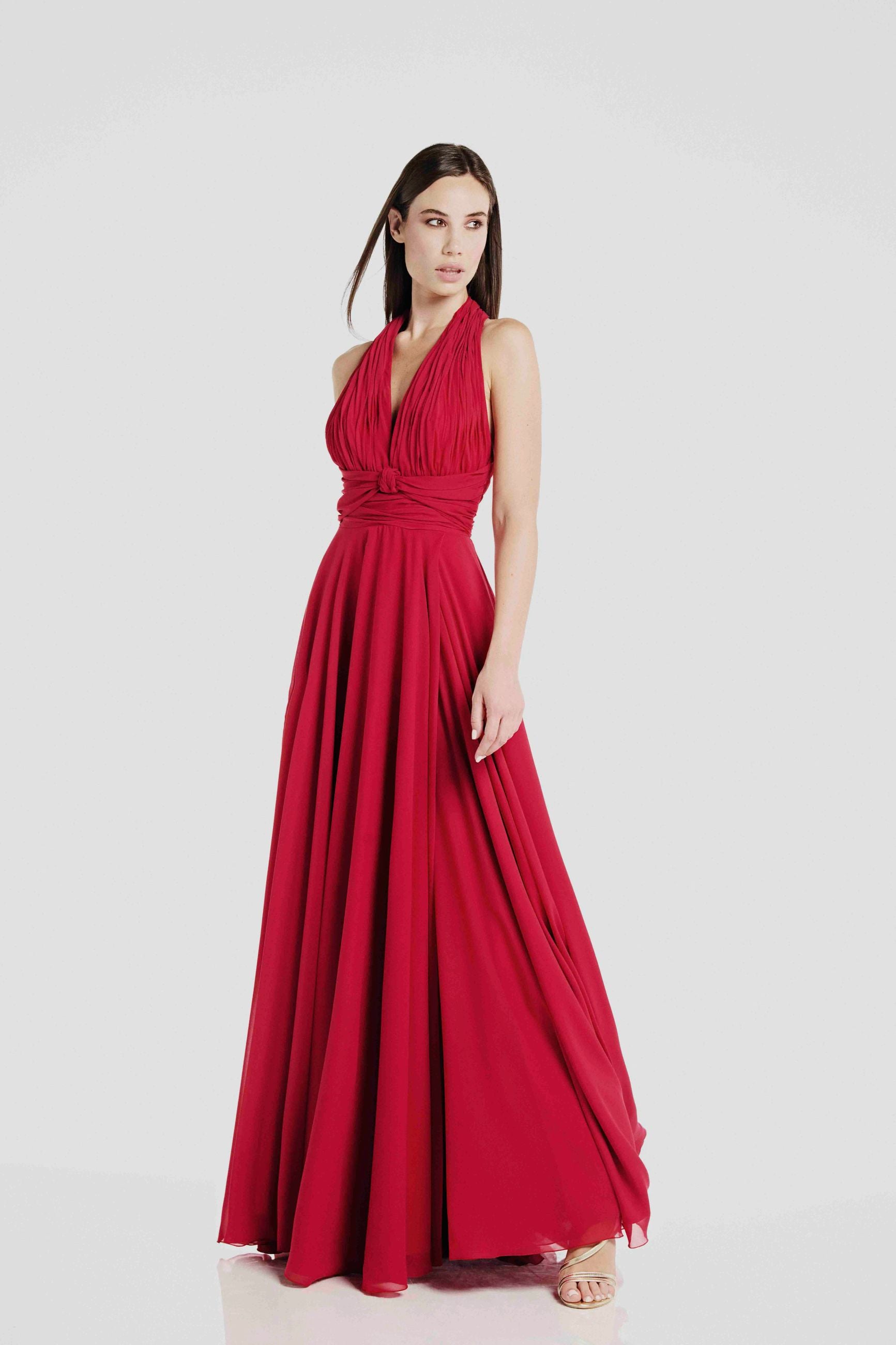 Abito Con Corpetto Drappeggiato