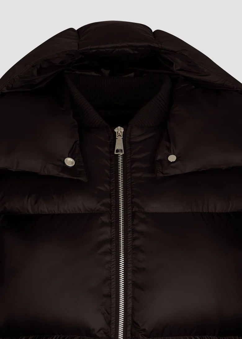 Bomber in Nylon con Cappuccio Staccabile