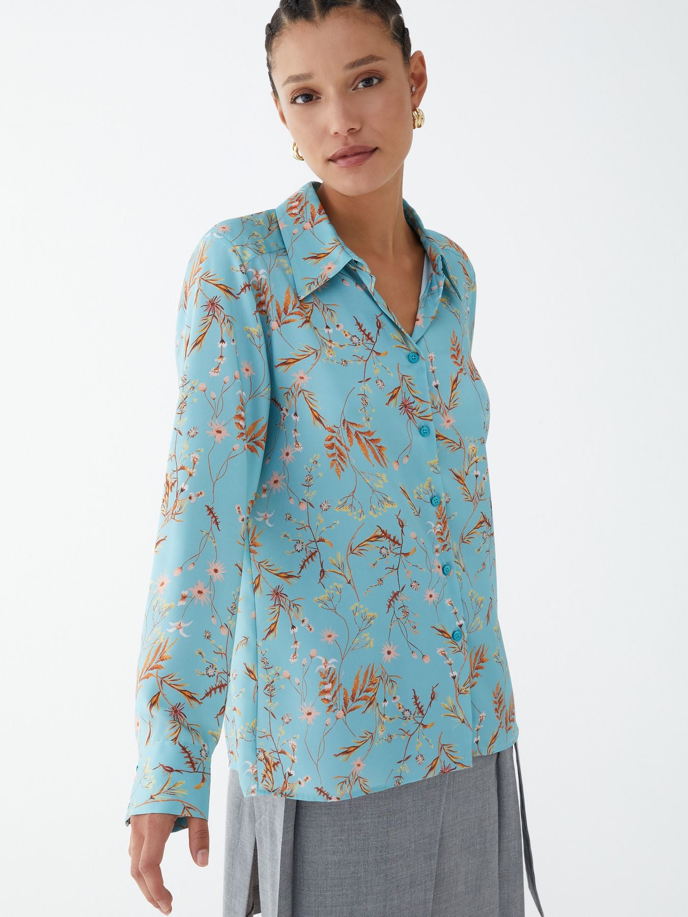 Camicia scivolata fantasia