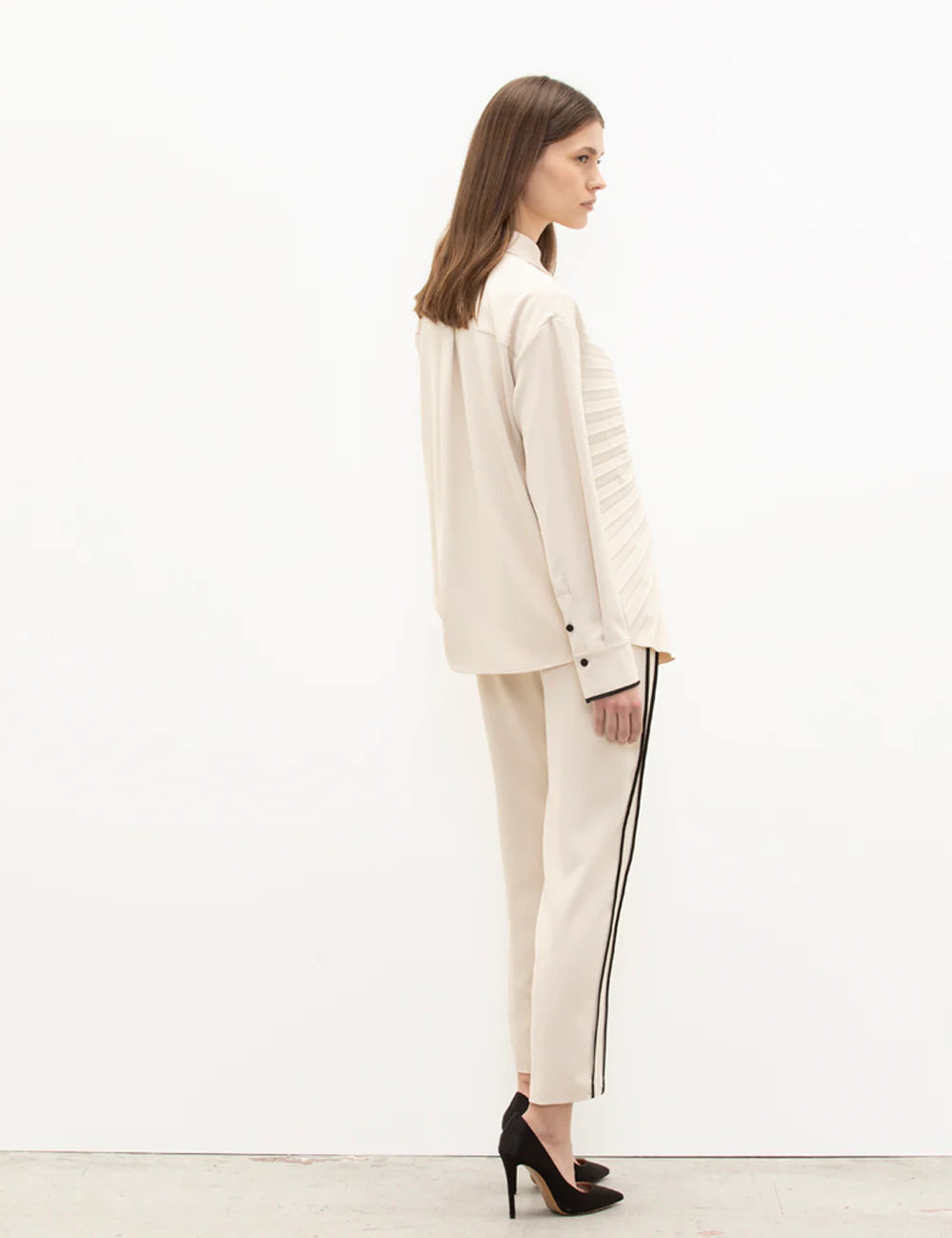 Pantalone A Sigaretta Con Profilo A Contrasto