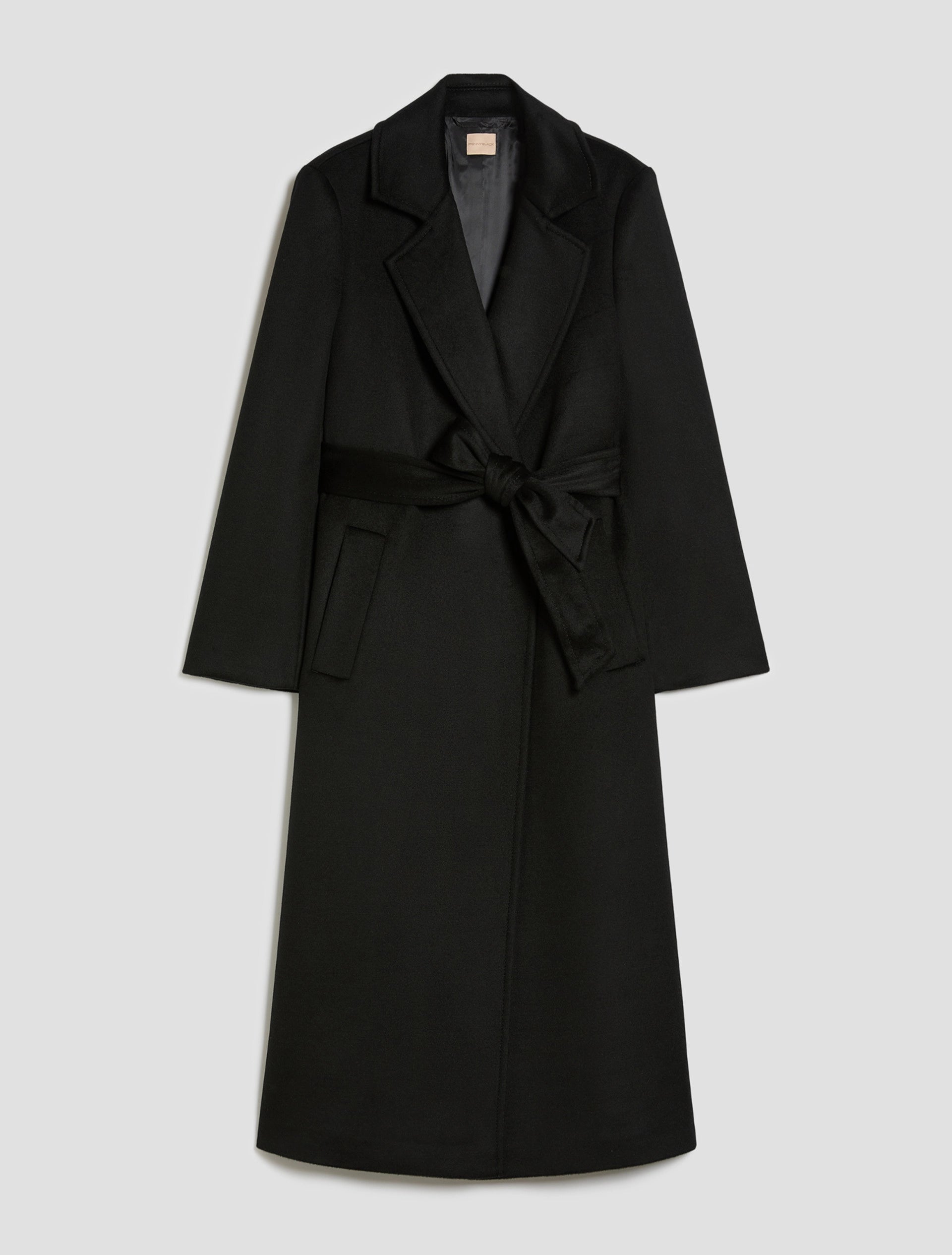 Cappotto In Drap Di Lana Con Cintura