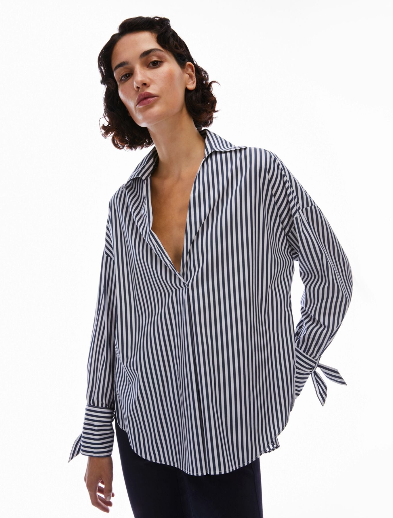 Blusa oversize in popeline