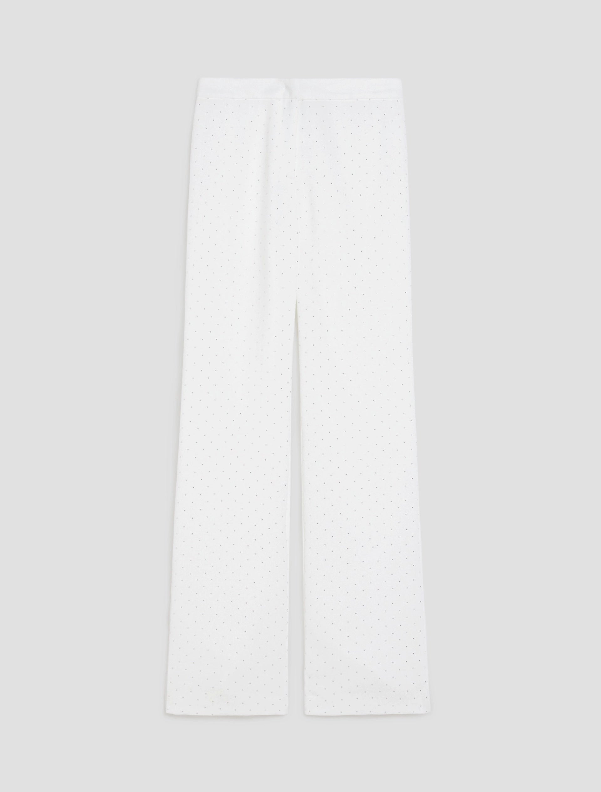 Pantaloni Flare Fit con Strass