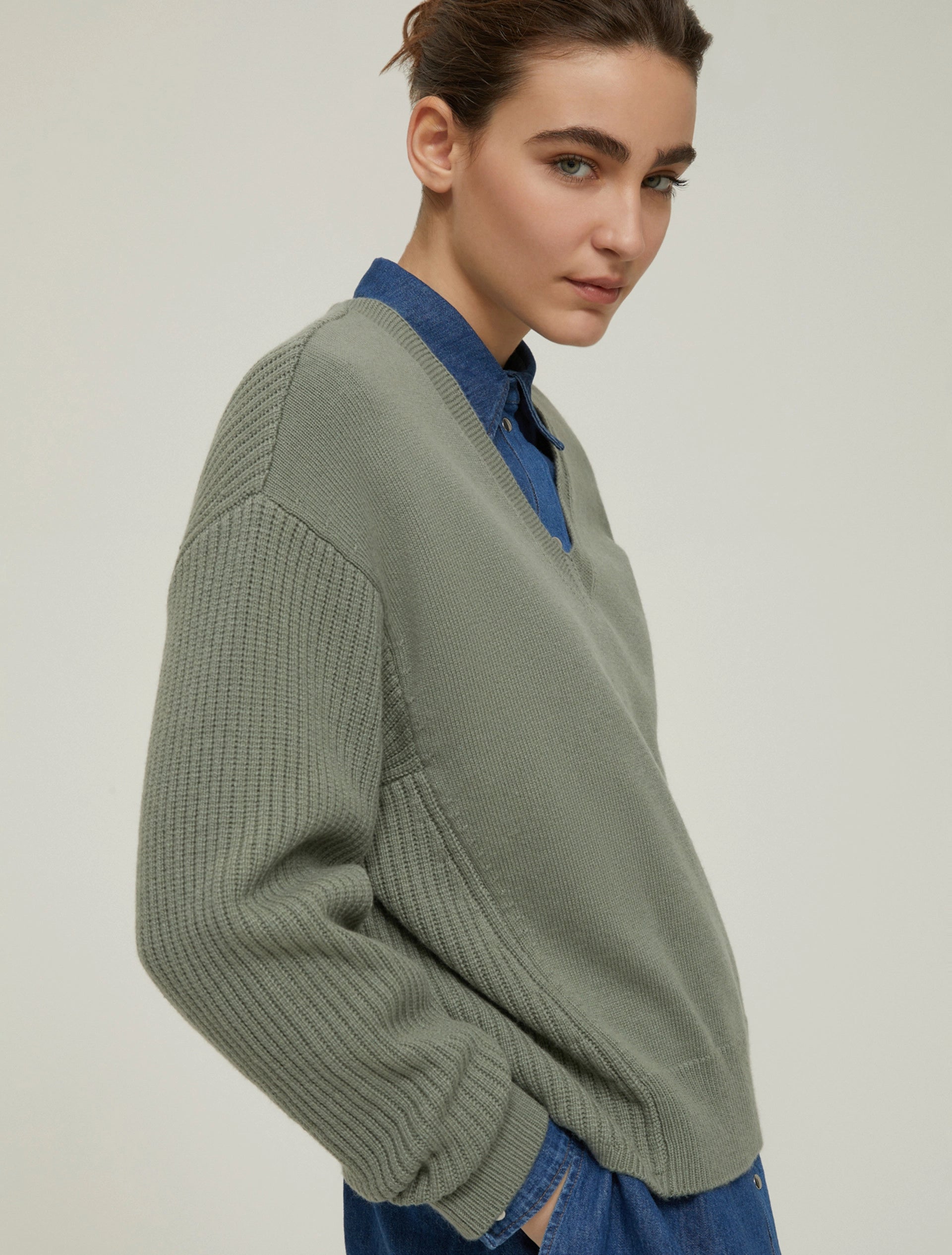 Maglia ampia in blend di lana