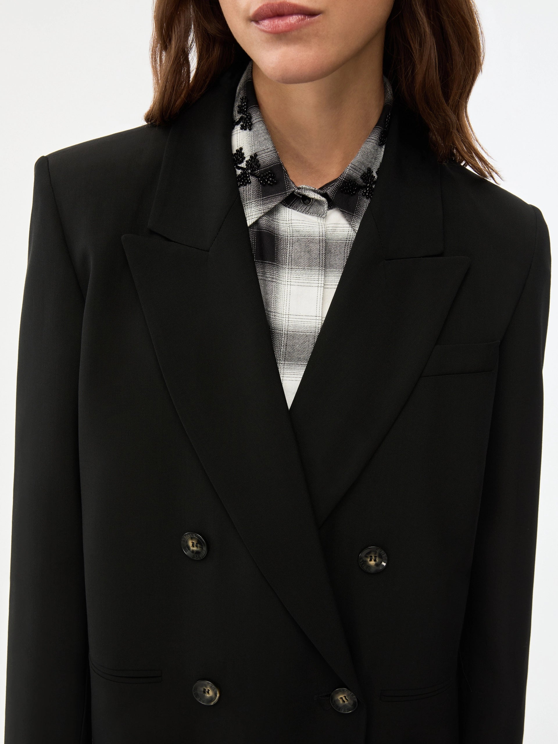 Blazer Doppiopetto In Misto Lana