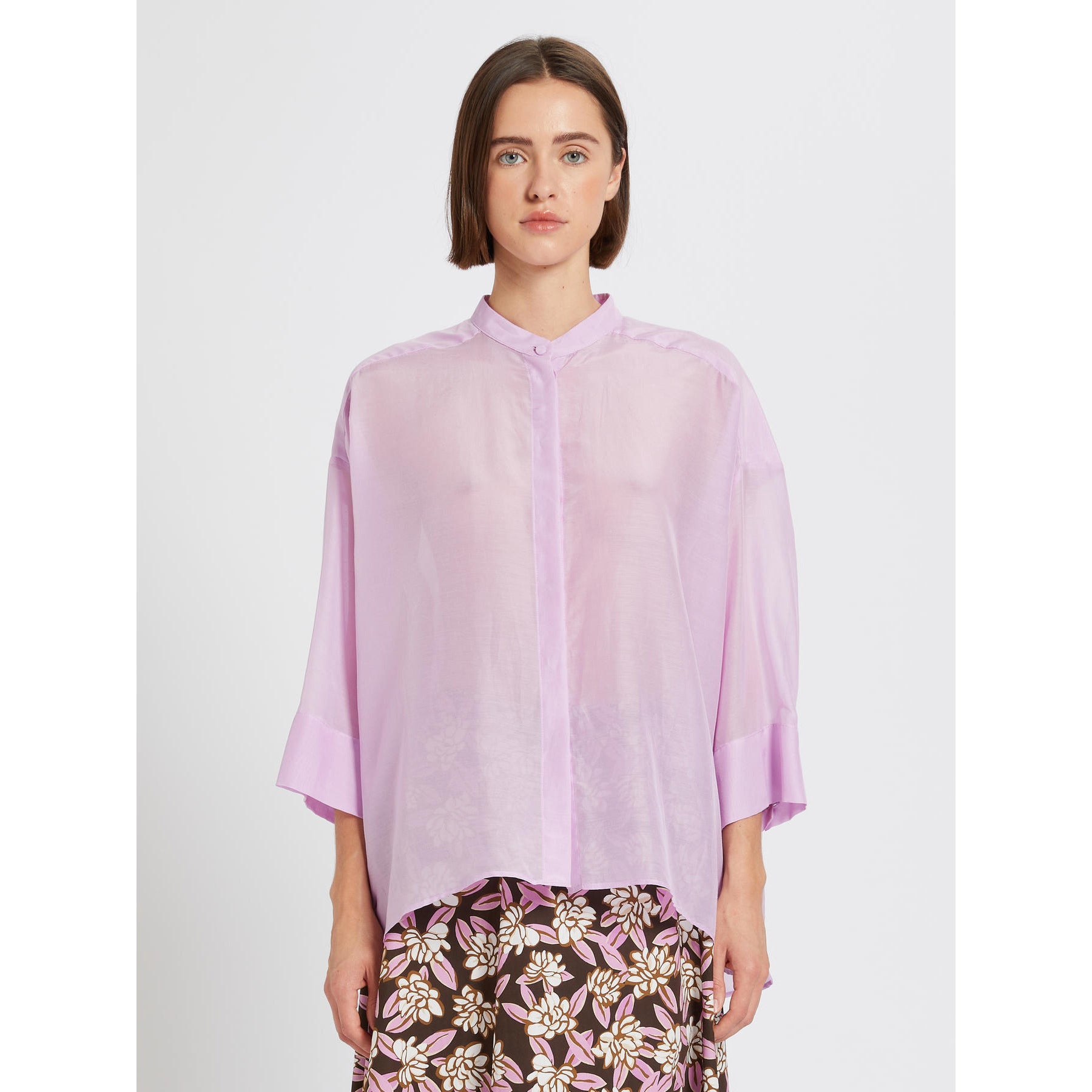 Camicia in mussola misto seta