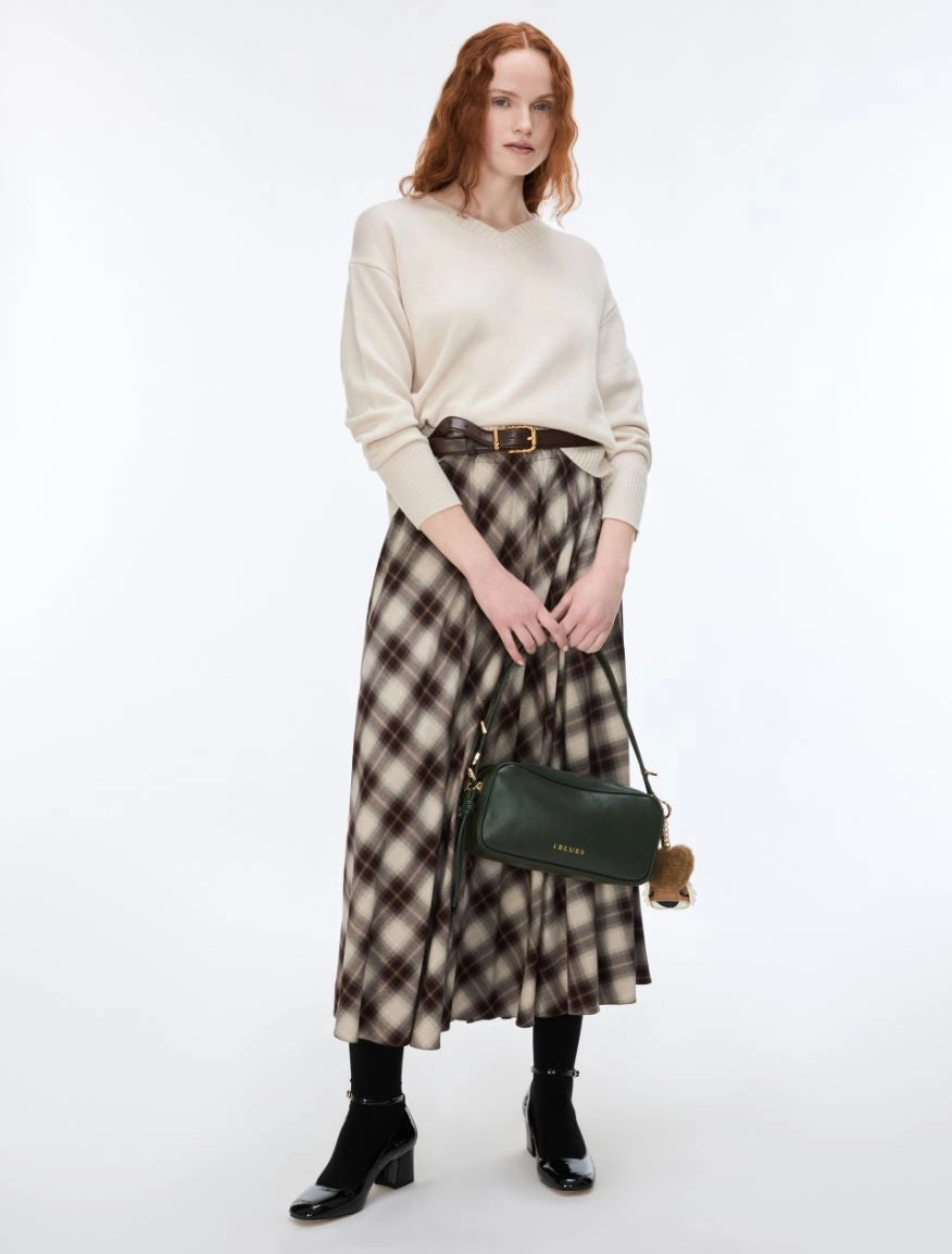 Maglia Scollo v in Misto Lana e Cashmere