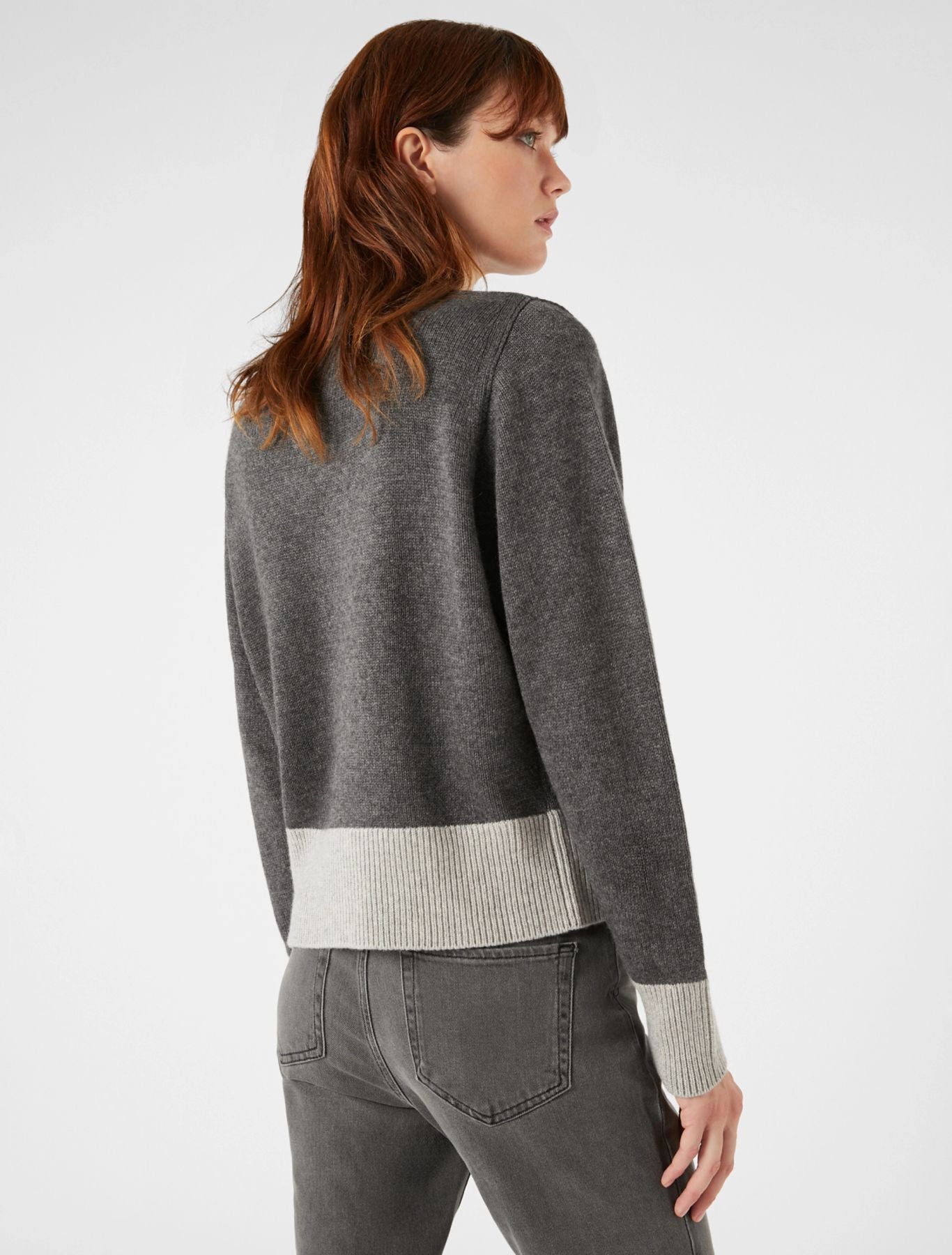 Maglia in Blend di Lana Bicolor