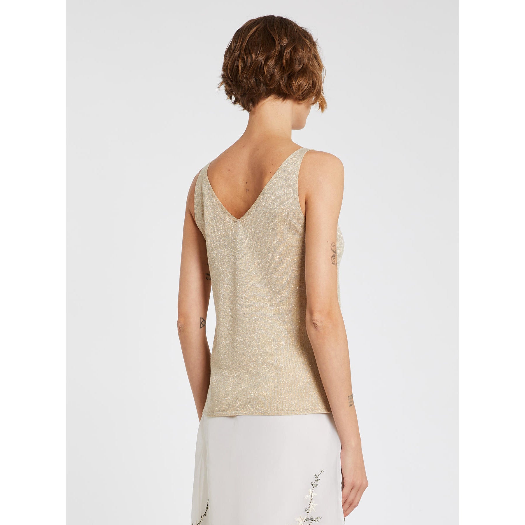 Top in Maglia Misto Seta Lurex