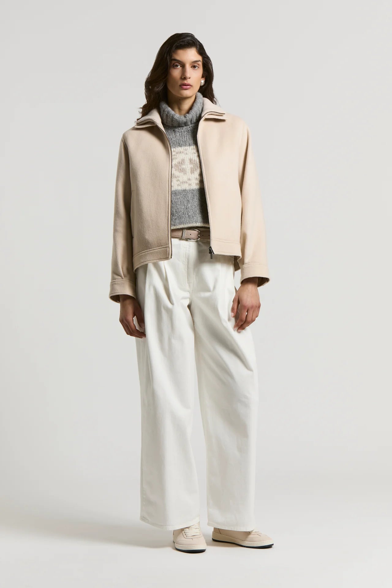 Giubbino In Panno Double Lana Cashmere