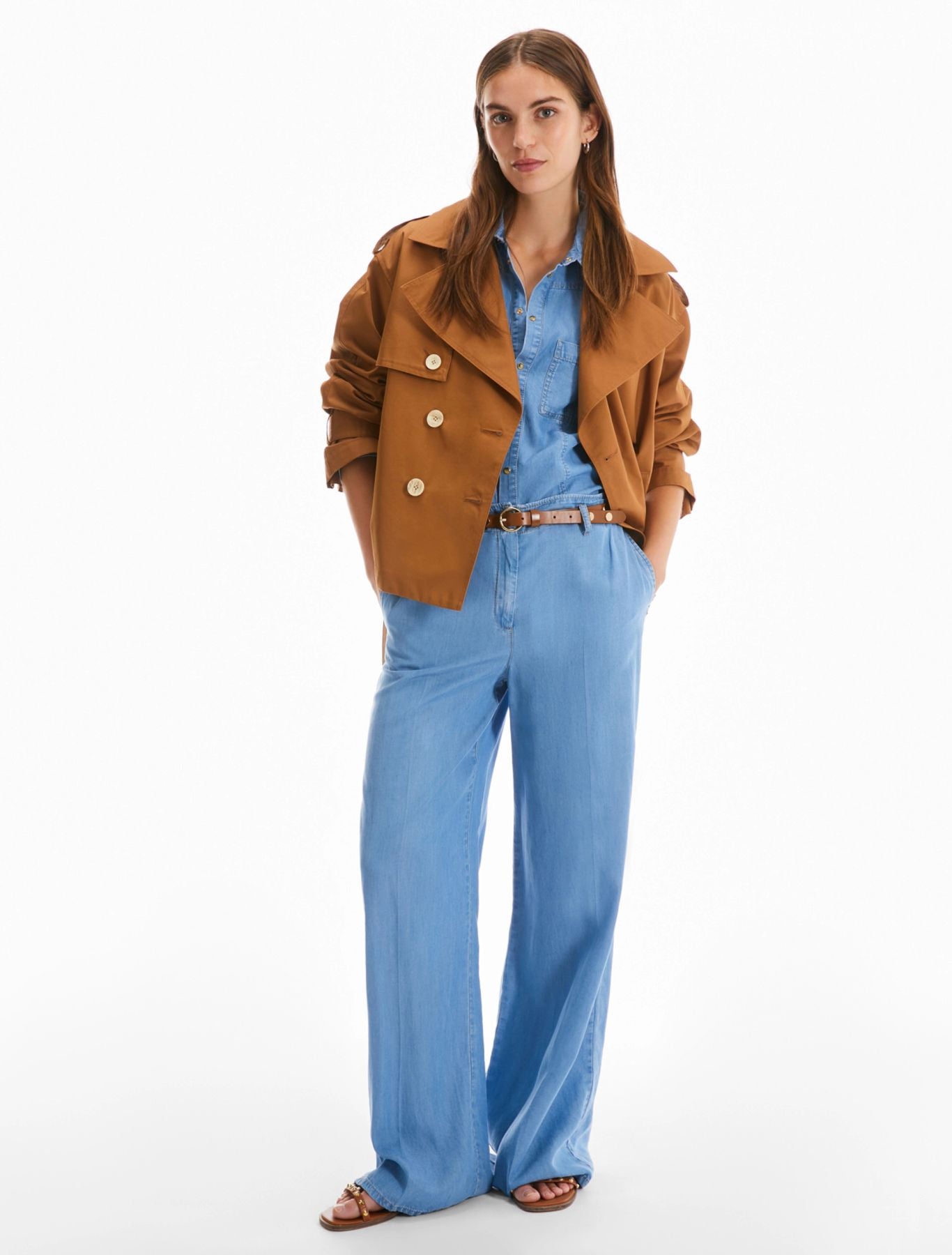 Camicia in denim fluido
