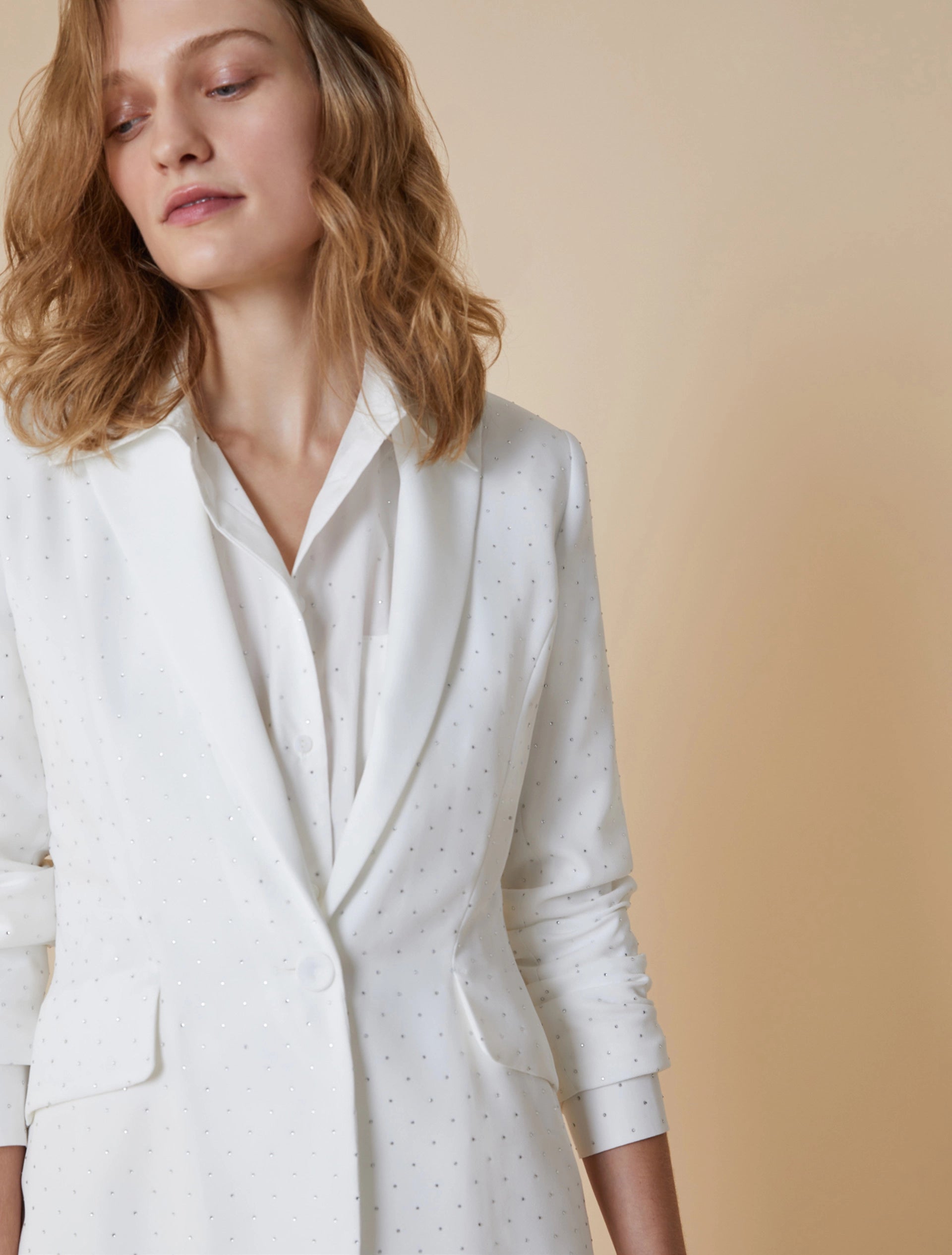 Blazer Slim Fit Con Strass