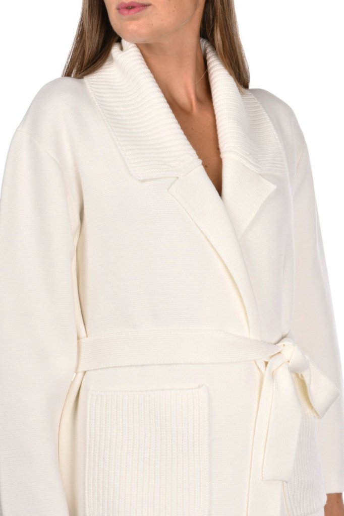 Cappotto Con Cintura In Maglia Gran Sasso