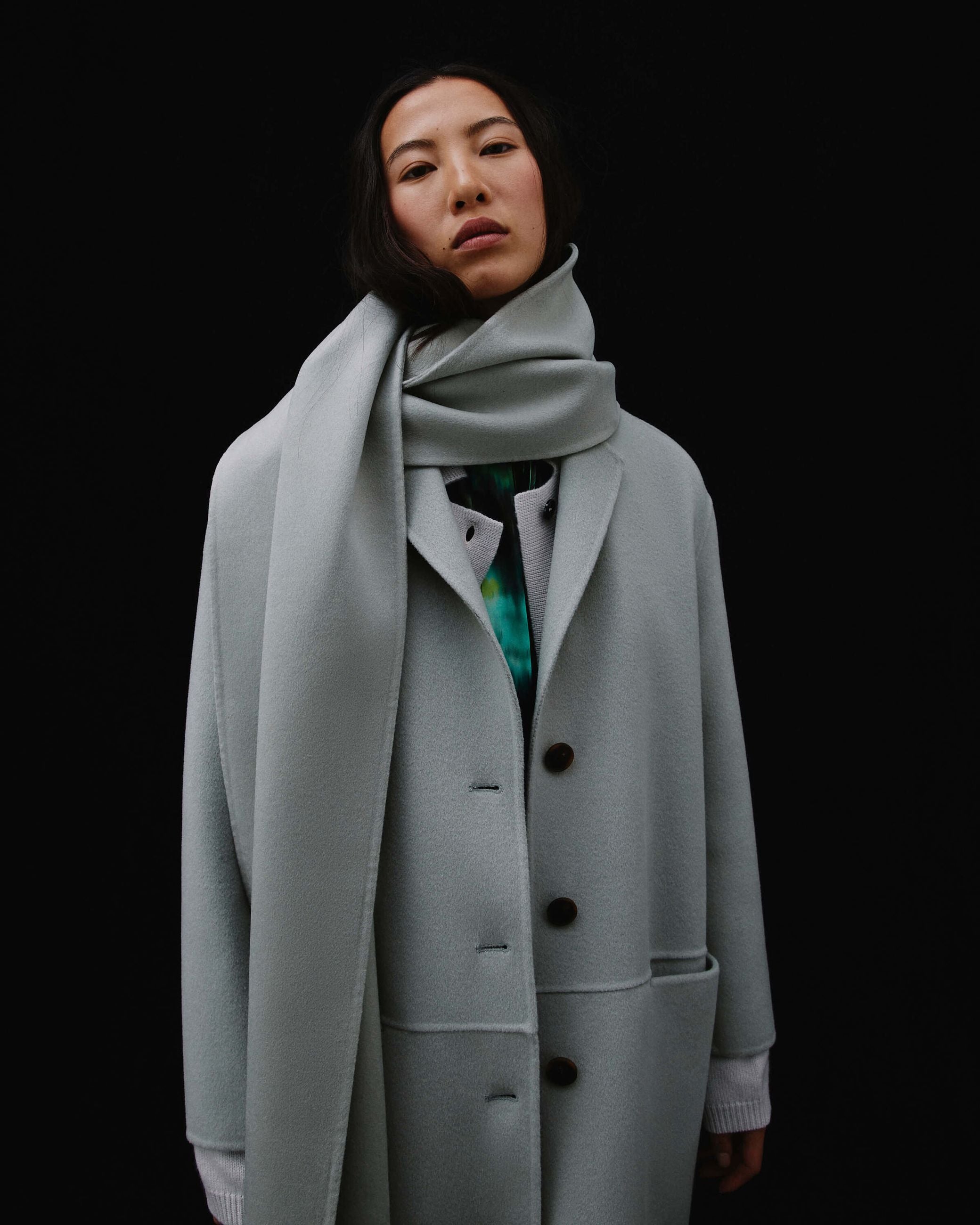 CAPPOTTO DOUBLE IN MISTO CACHEMIRE