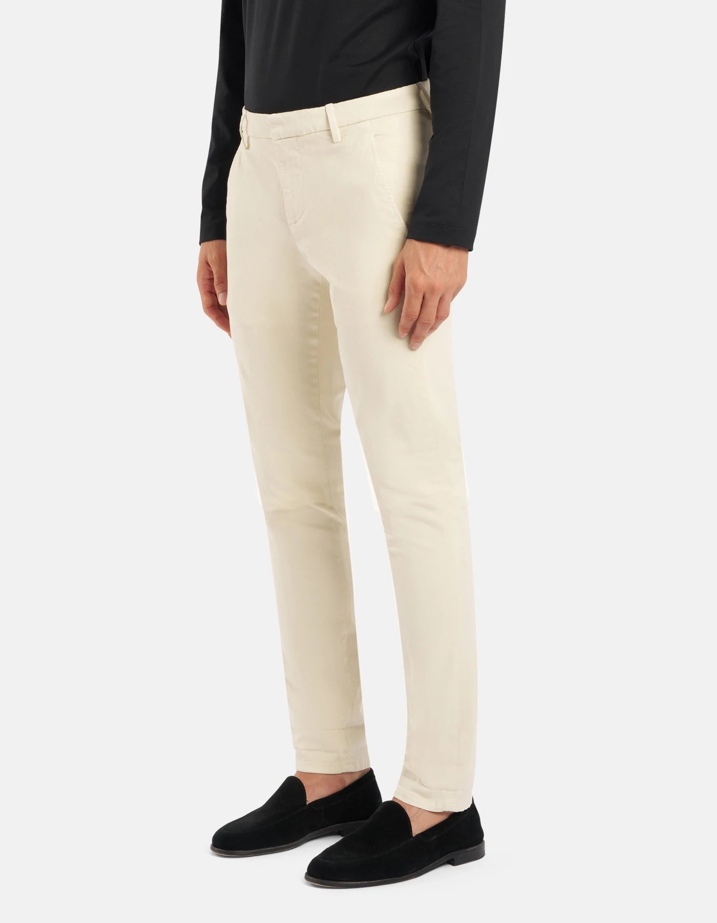 Pantaloni Regular In Gabardina Mano Calda