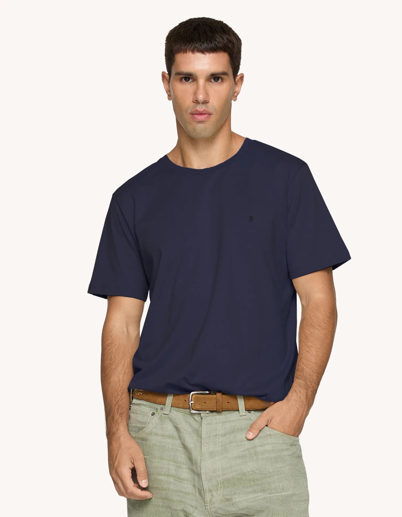 T-Shirt Girocollo in Cotone