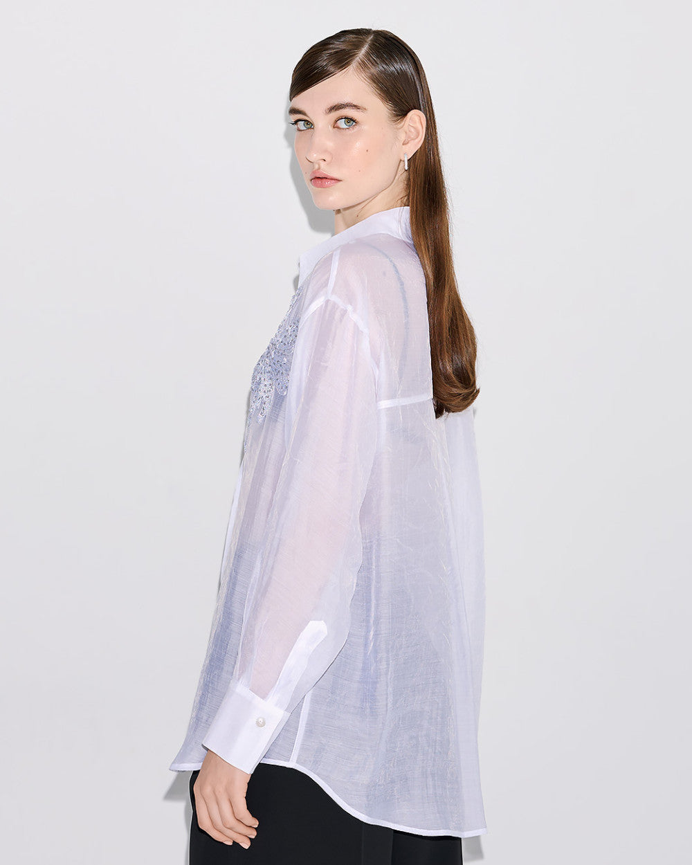 Camicia con Ricami e Paillettes