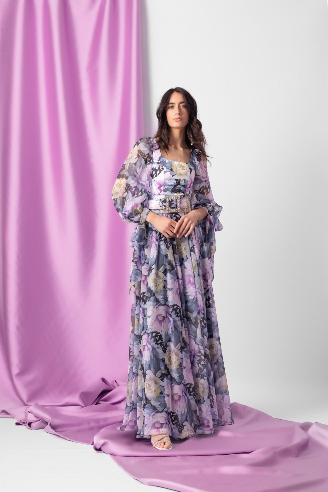 Abito manica lunga fantasia Giada Curti