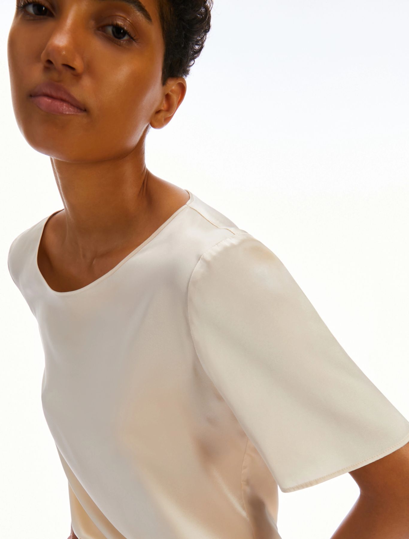 Blusa in raso di seta