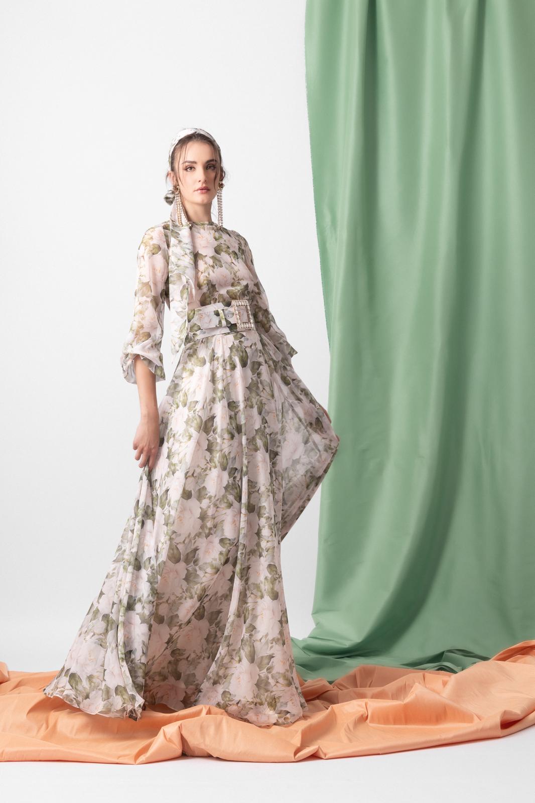 Abito Manica lunga Fantasia Giada Curti