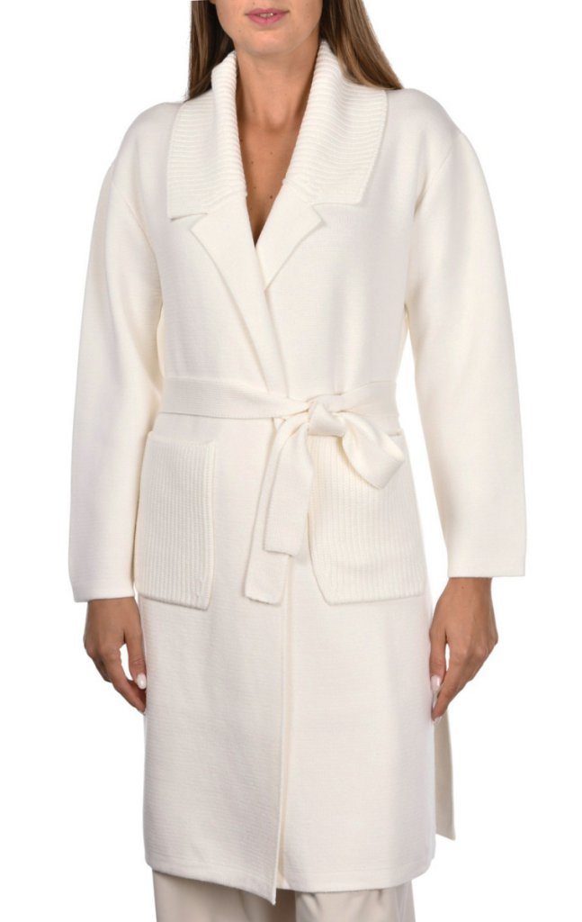 Cappotto Con Cintura In Maglia Gran Sasso