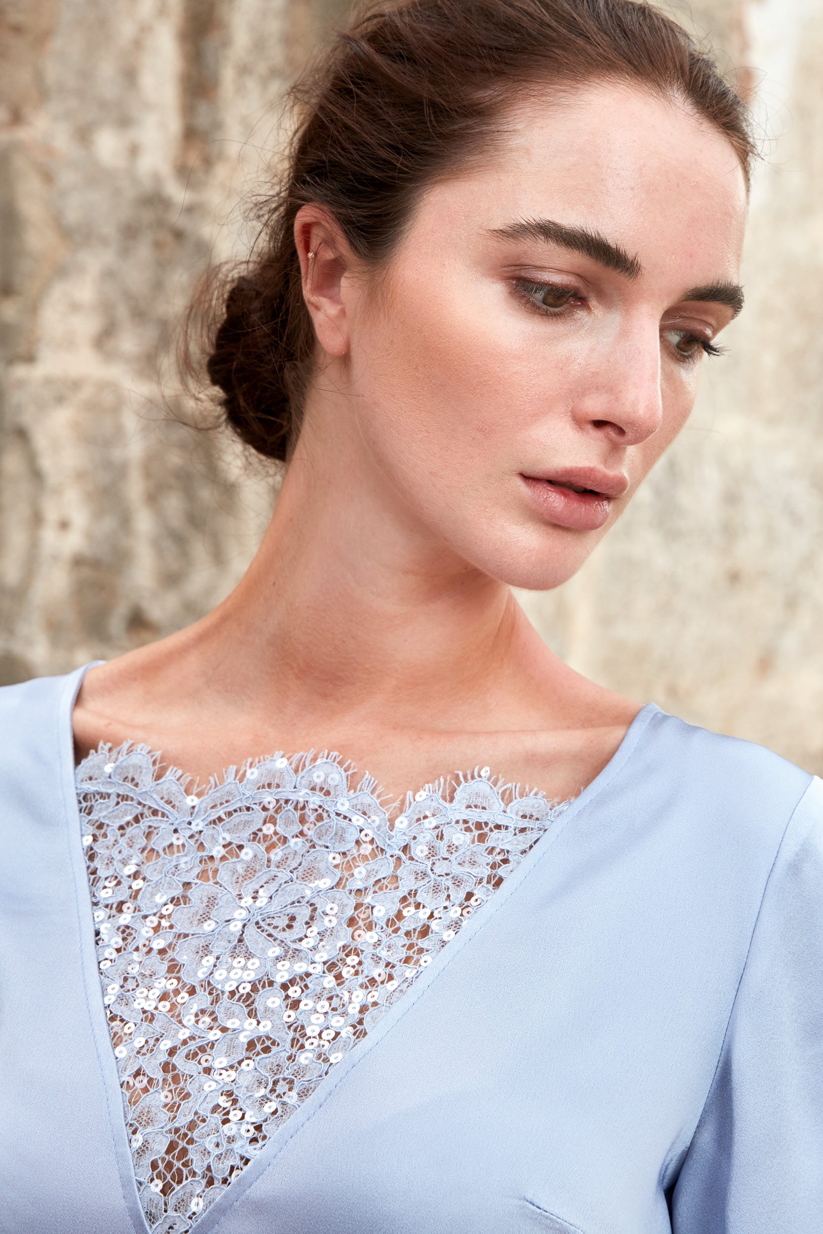 Tubino Con Inserti In Pizzo