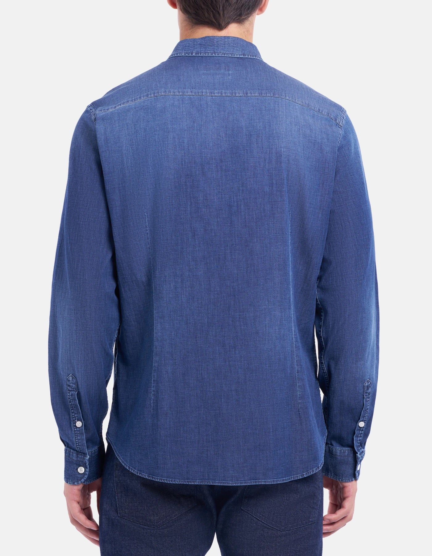 Camicia Slim In Denim Stretch
