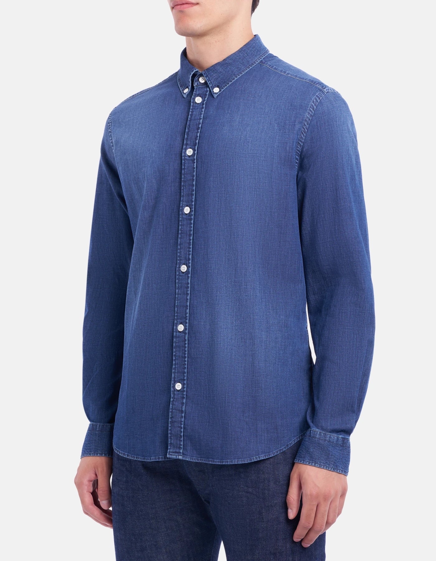 Camicia Slim In Denim Stretch
