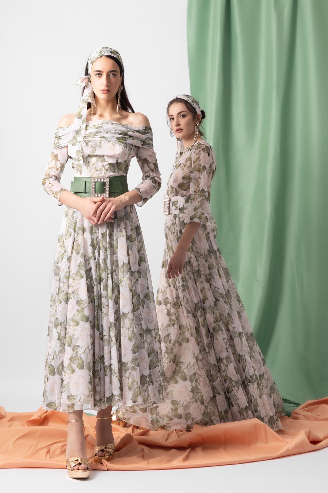 Abito Manica lunga Fantasia Giada Curti