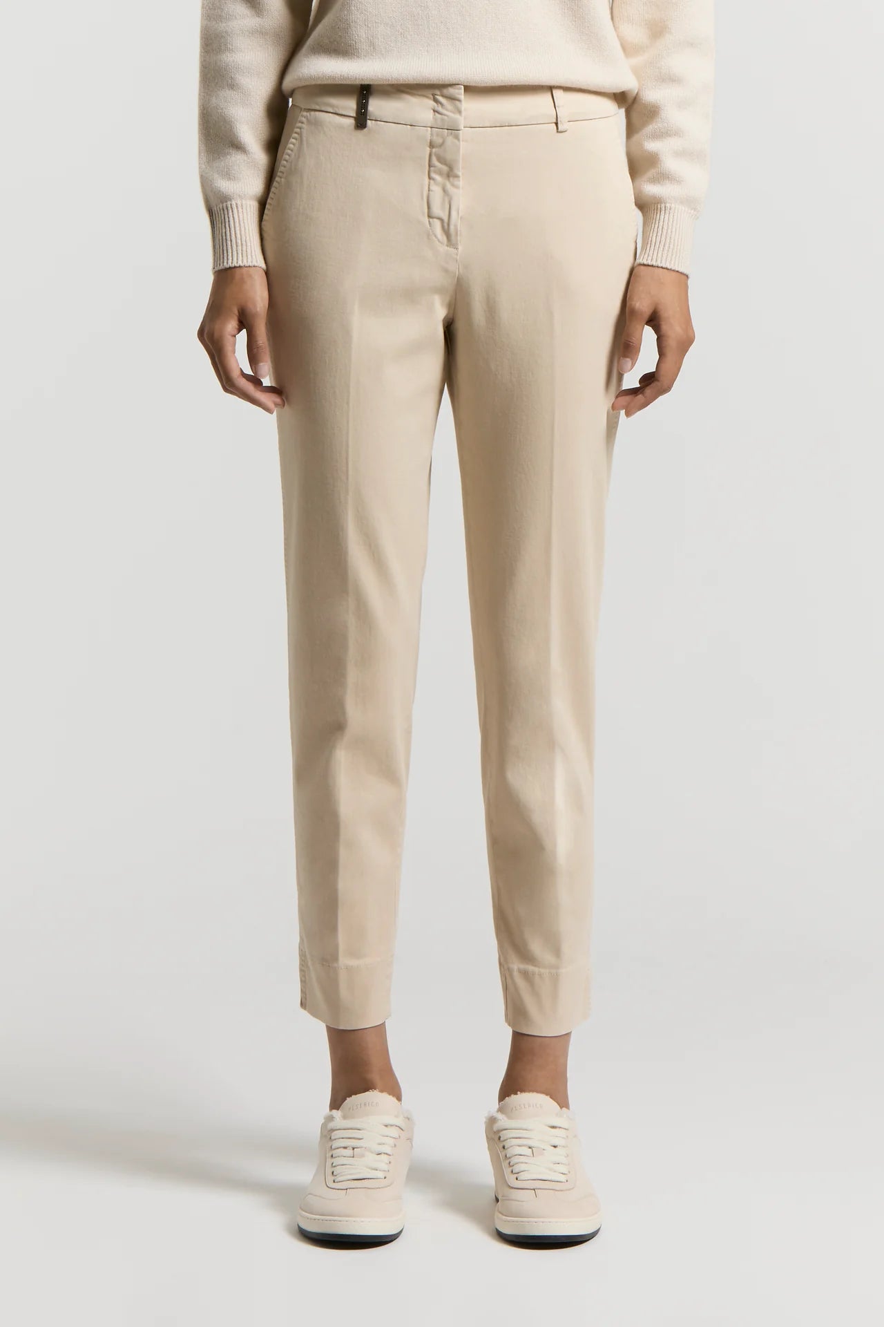 Pantalone A Sigaretta in Twill
