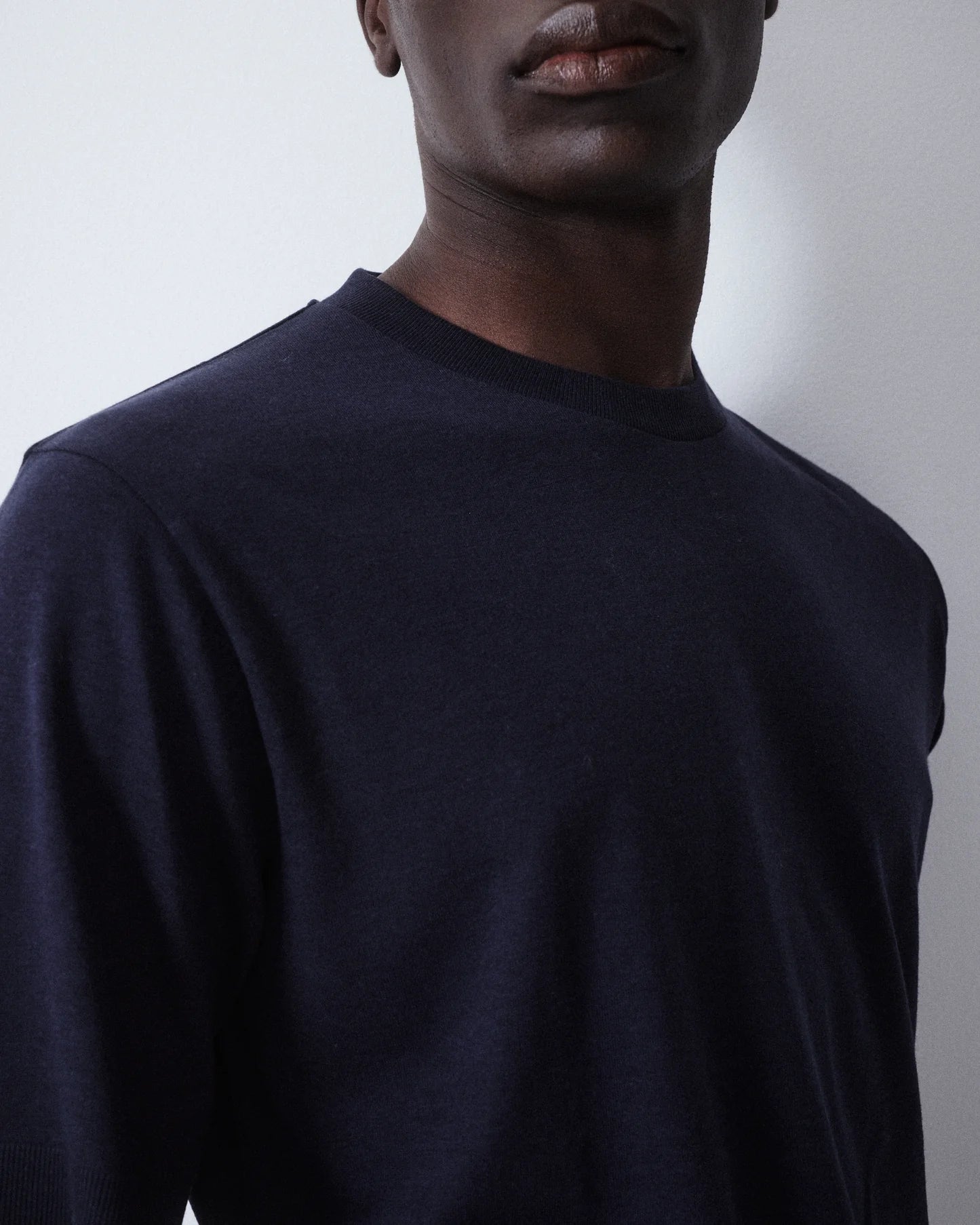 T-Shirt  Jersey Lyocell Con Bordi a Coste