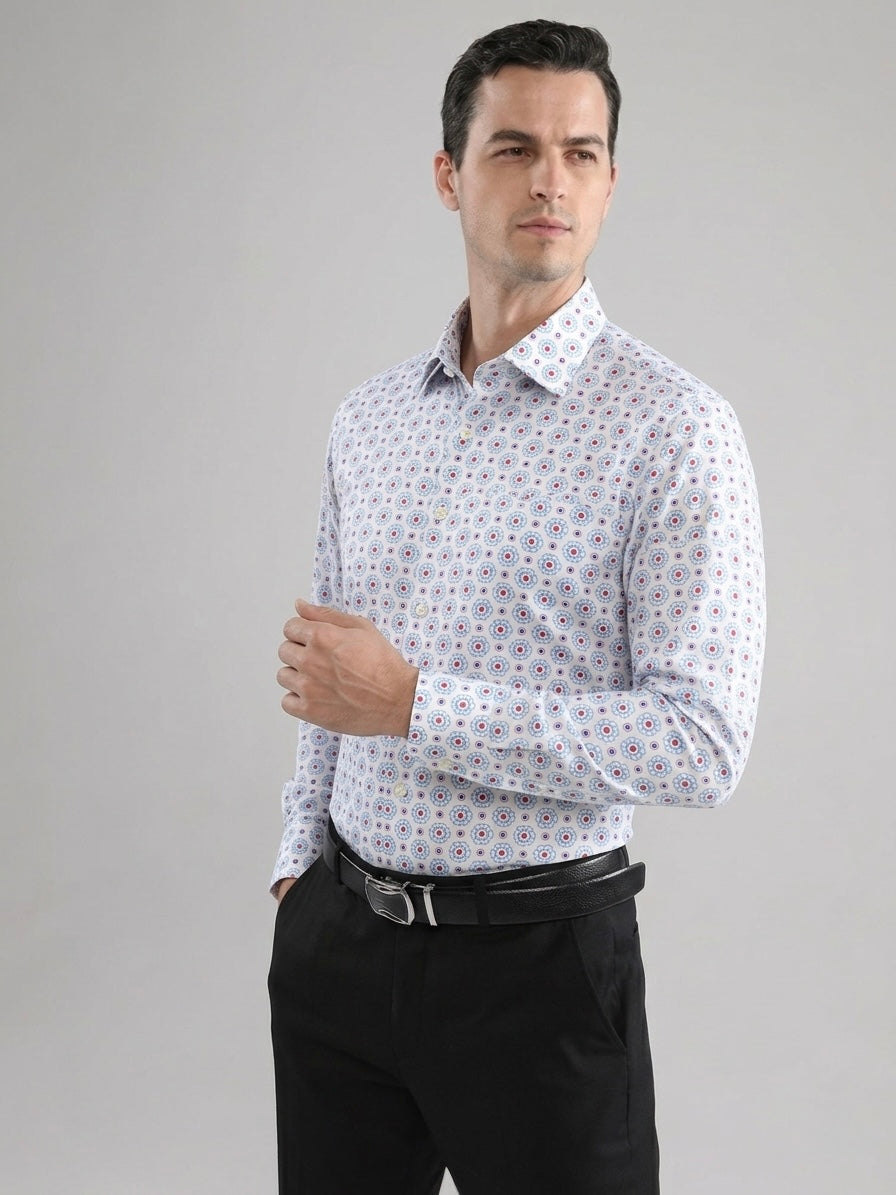Camicia Fantasia Tessuto Tecnico Bielastica