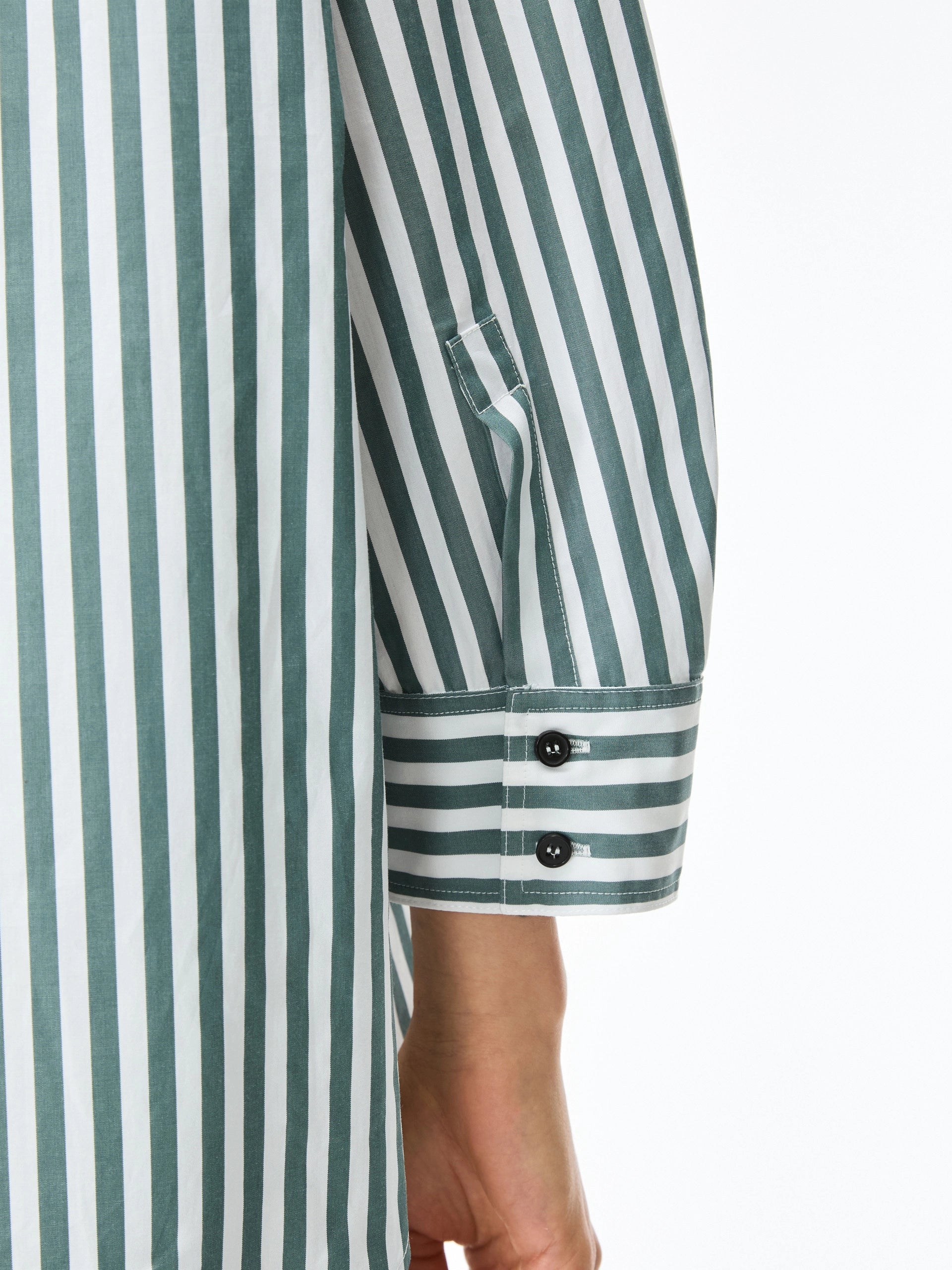 Camicia Over A Righe In Cotone