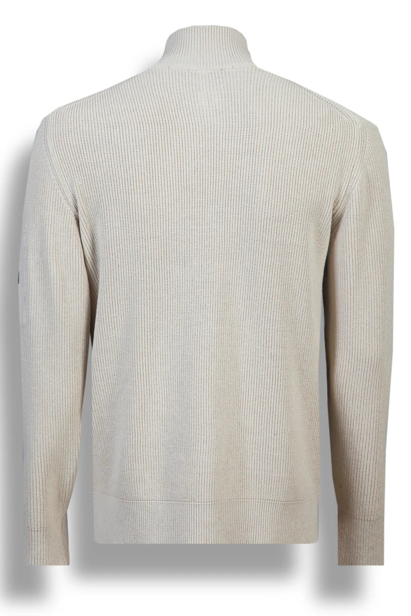 Maglia A Coste Con Zip