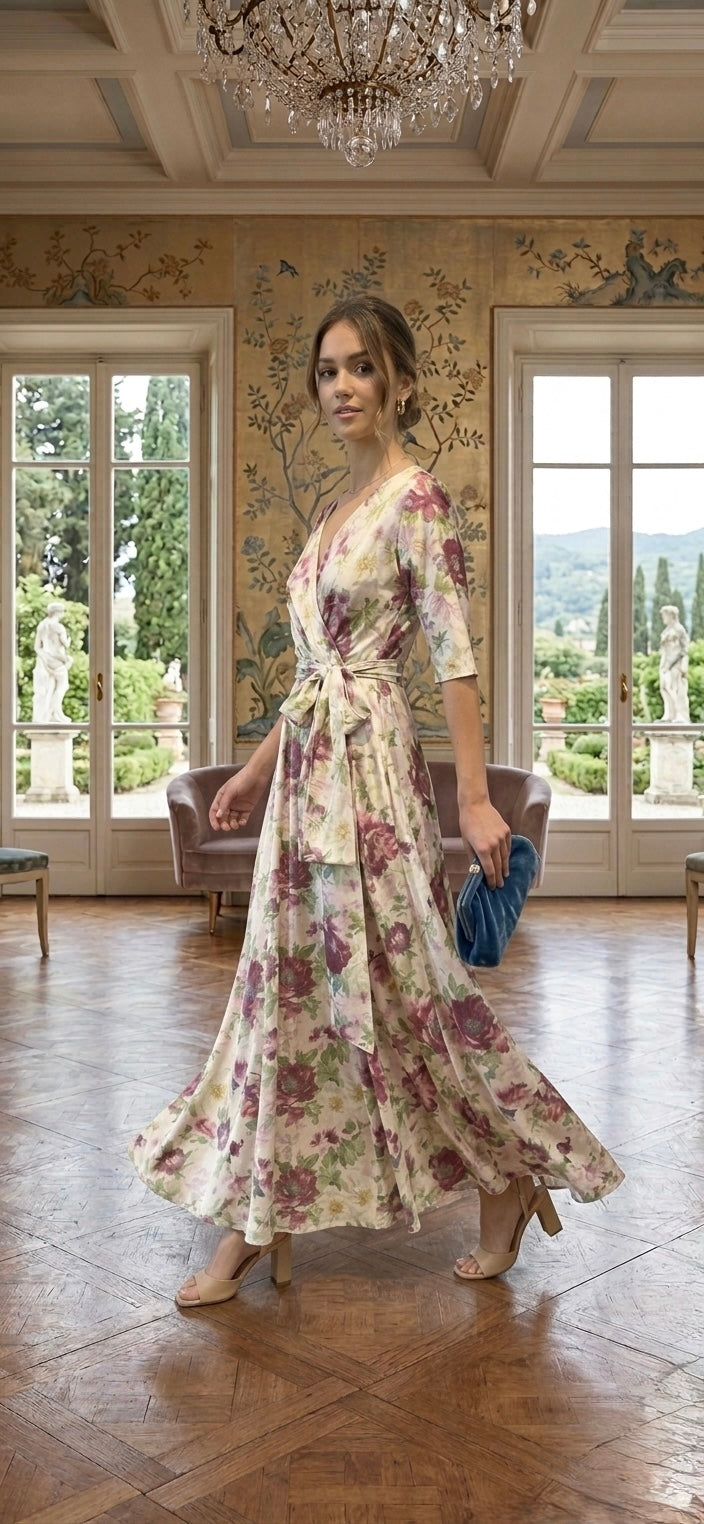 Abito In Satin Fantasia Giada Curti