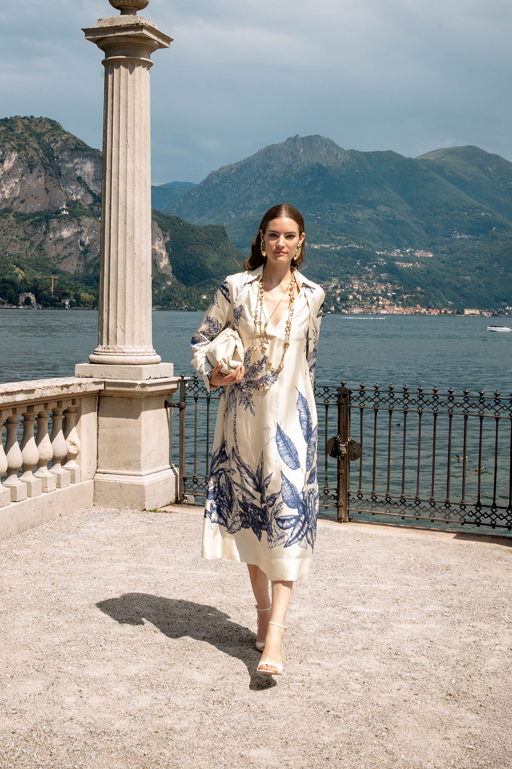 Chermisier-Kaftano Fantasia con cintura