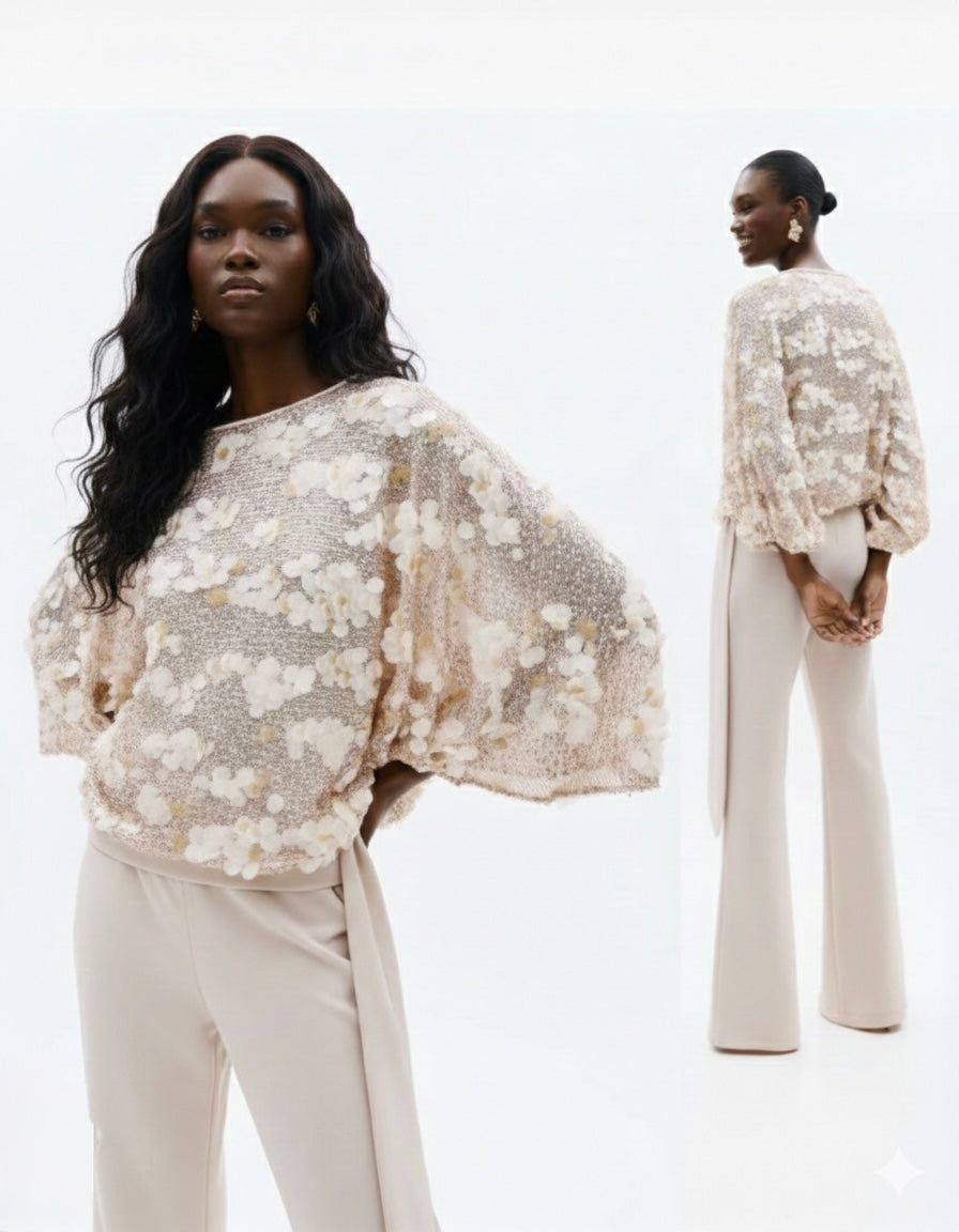 Completo Pantalone Morbido E Blusa