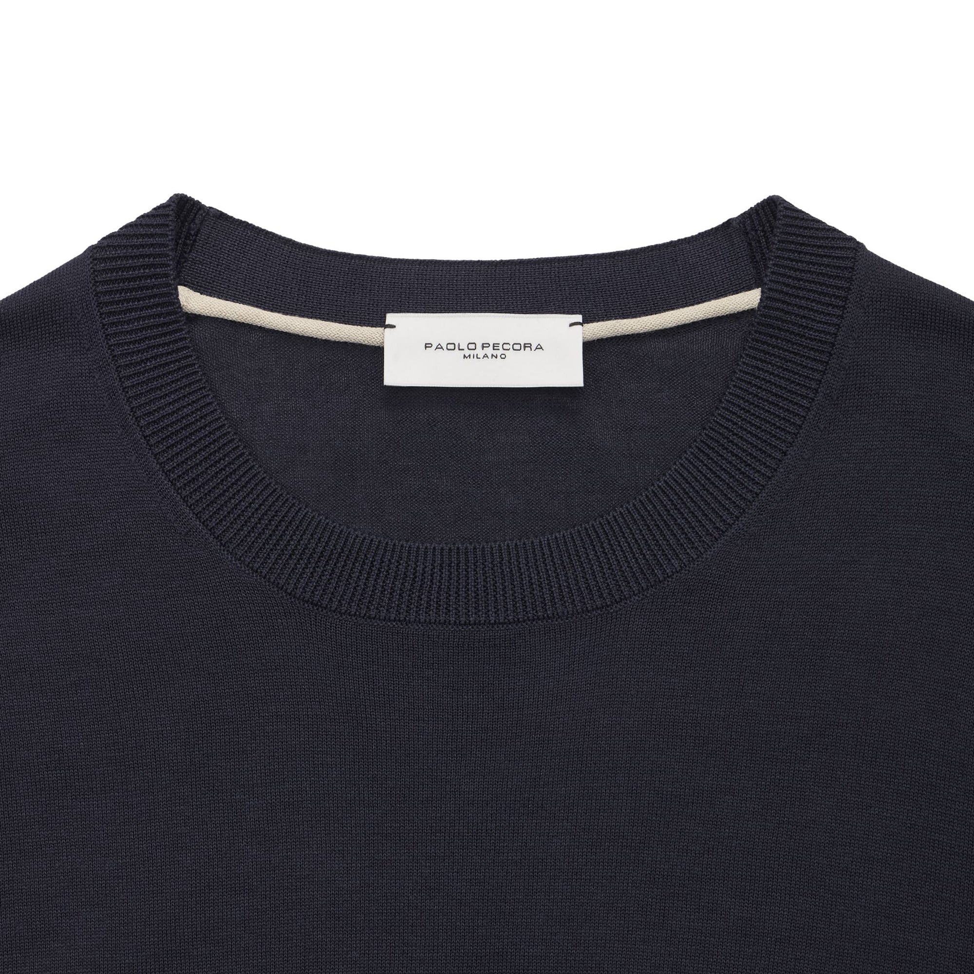 Maglia Girocollo Manica Lunga Seta e Cotone