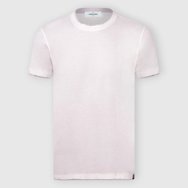 T-Shirt Con Profili in seta