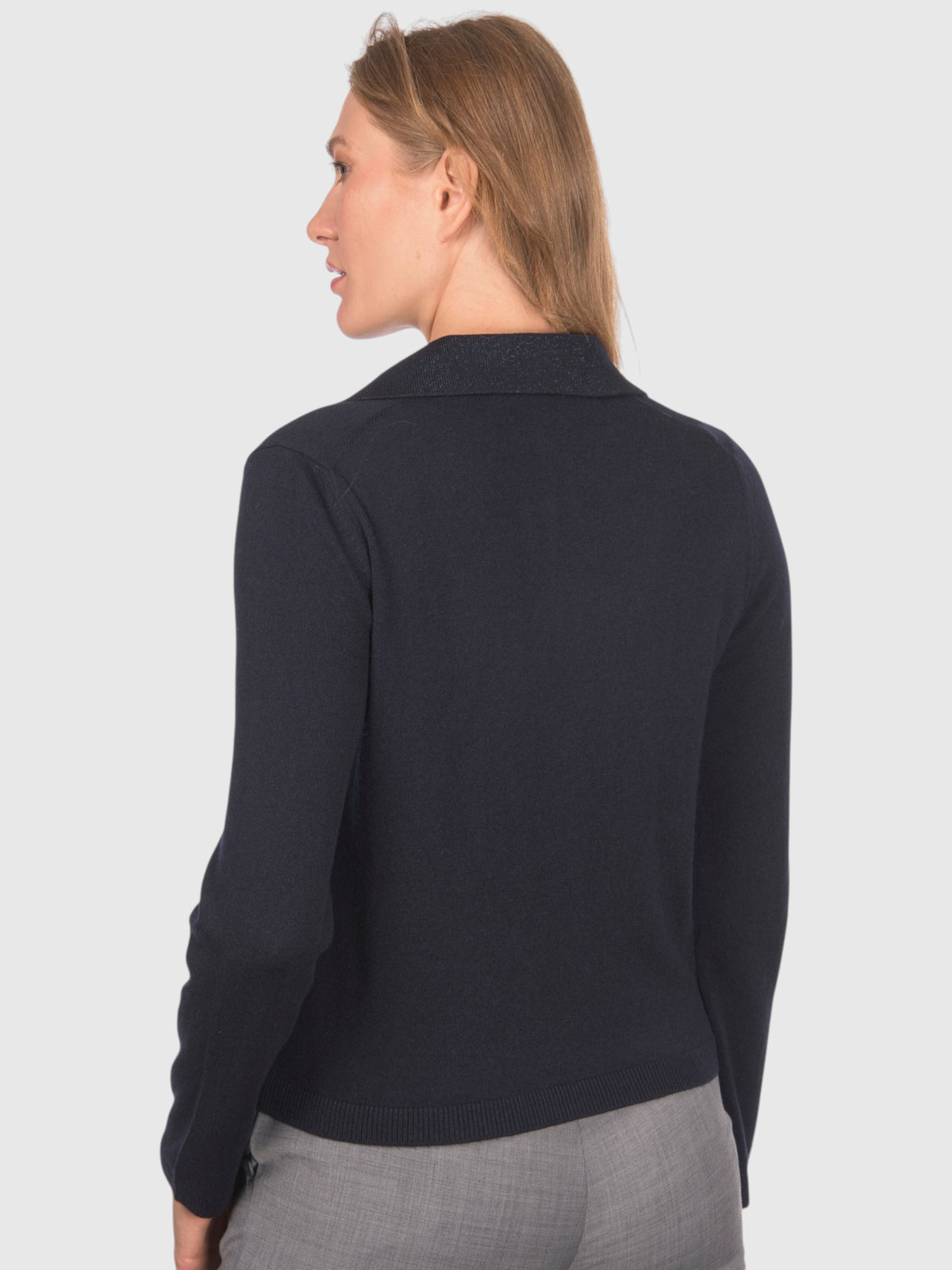 Polo collo a Coste Vanise' Lurex in Lana e Cashmere