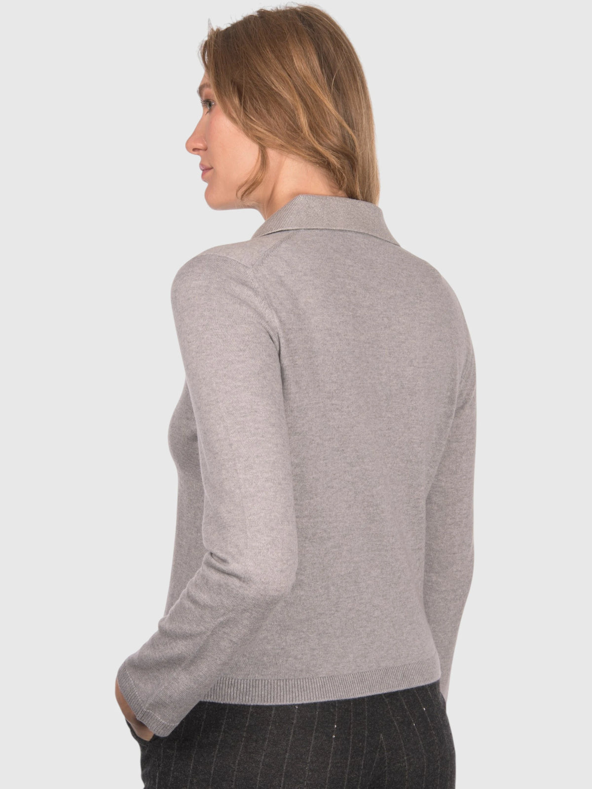 Polo collo a Coste Vanise' Lurex in Lana e Cashmere