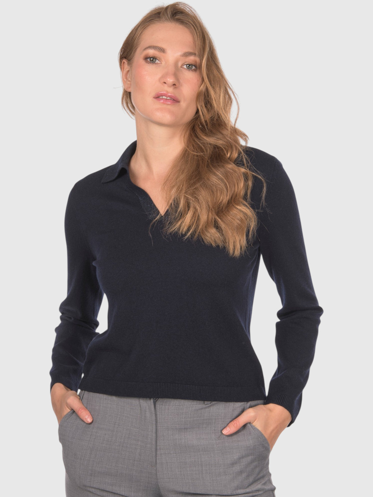Polo collo a Coste Vanise' Lurex in Lana e Cashmere